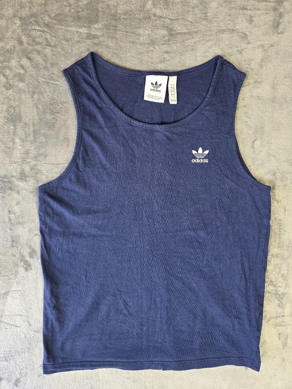 Adidas Originals Tank Top Muscle Shirt Size Small Navy